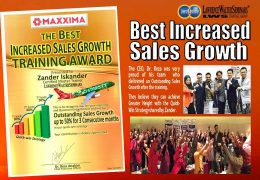 Best Increase Sales Growth Training Award